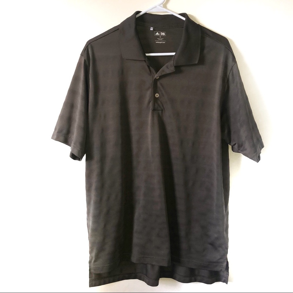 Adidas Striped Golf Polo Shirt